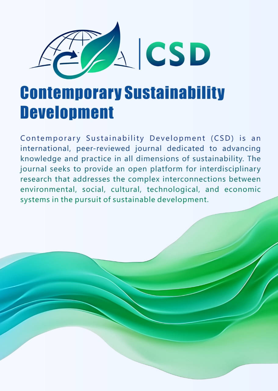 					View Vol. 1 No. 1 (2025): Contemporary Sustainability Development
				